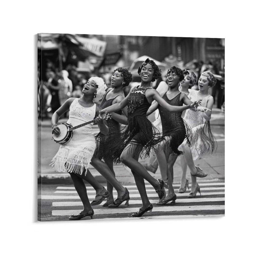 Vintage 1920s Flapper Dancers Black and White Photo Print Jazz Age Art ...