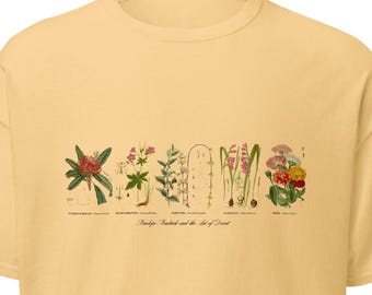 Uniseks klassiek T-shirt met bloemen