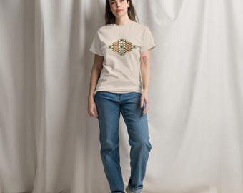 Klassiek uniseks T-shirt met mozaïekpatroon