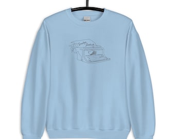 Penelope-geborduurd uniseks sweatshirt - licht