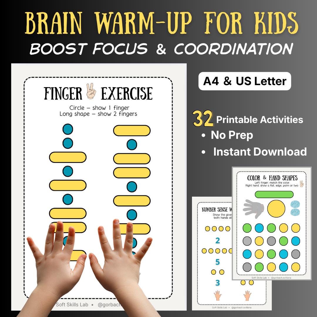 Finger Brain Finger & Brain Exercises | Bilateral Brain Warm-up for Kids | Fine ...