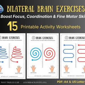 Bilateral Brain Exercises – Dual Hand Tracing Worksheets for Fine Motor & Focus (Ages 4–7)