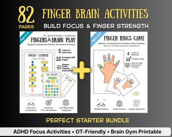Finger Brain Activities Bundle | Fine Motor, Focus & Bilateral Coordination Printable