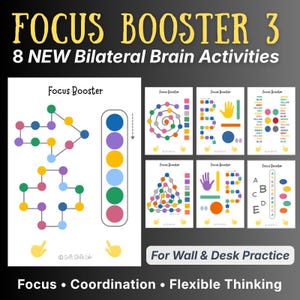 Actividades de enfoque bilateral / Juegos cerebrales para la función ejecutiva y la atención / PDF imprimible