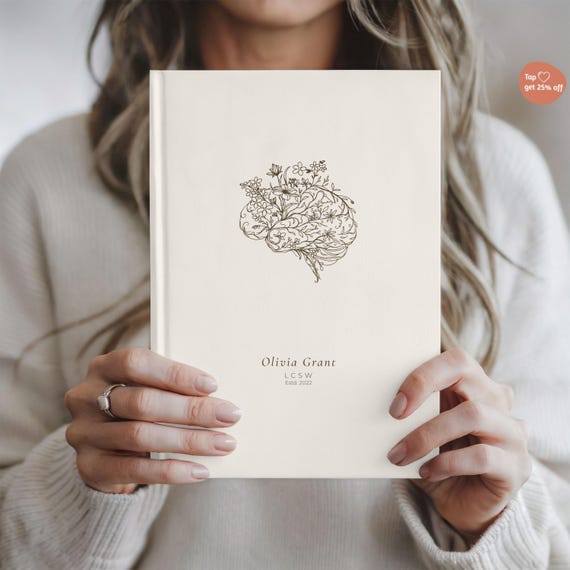 Personalized Therapist Hardcover Journal, Custom name, LPC or LMFT