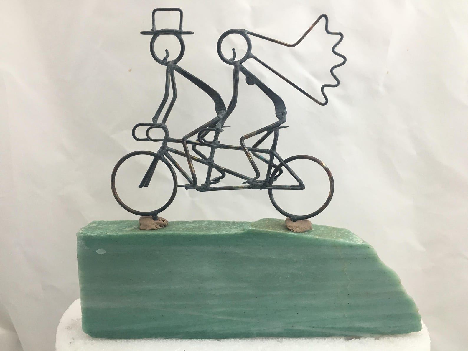 Bride and Groom Tandem Bike Wedding Cake Topper - Etsy