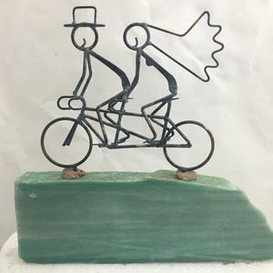 Bride and Groom Tandem Bike Wedding Cake Topper - Etsy