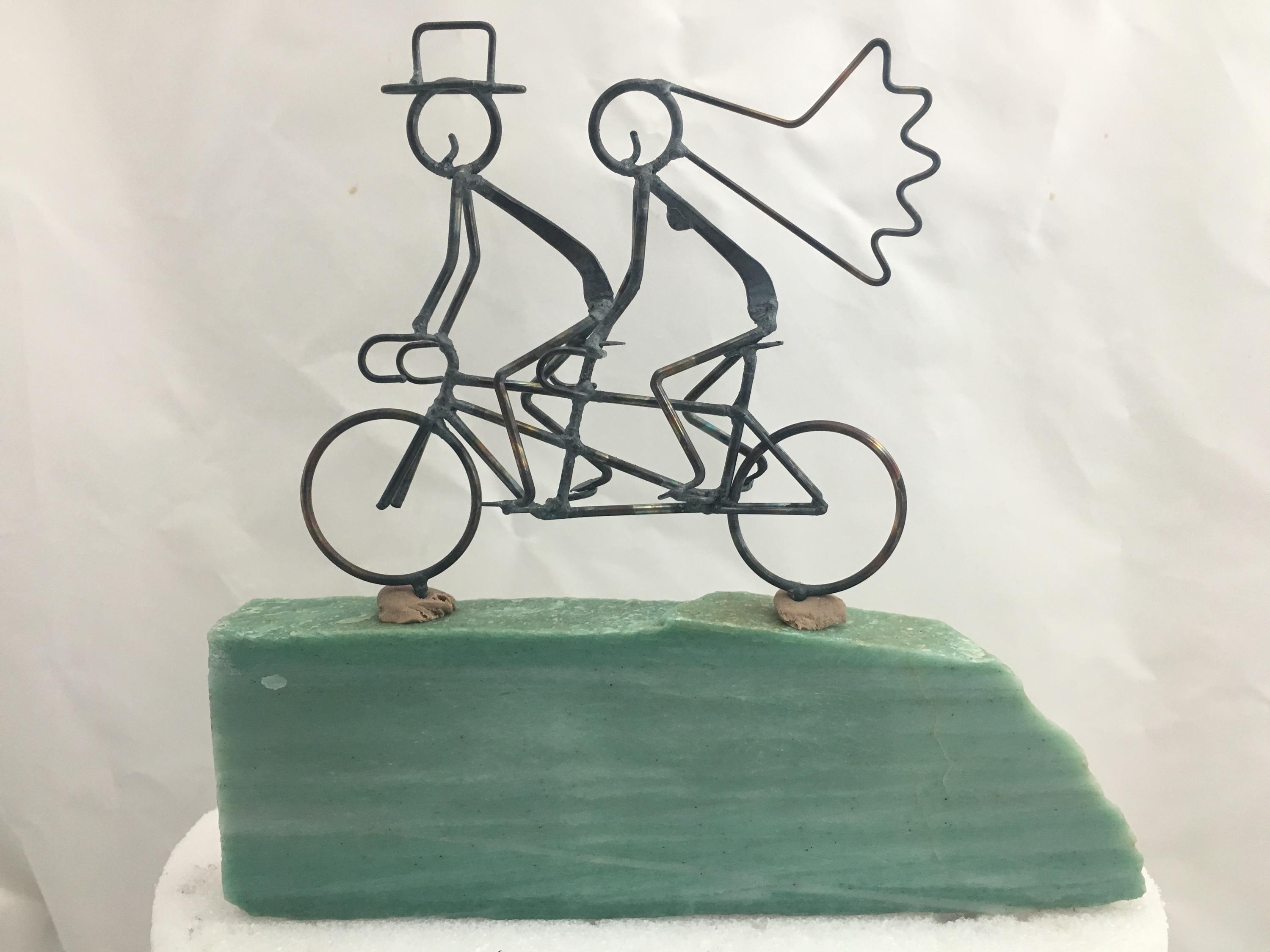 Bride and Groom Tandem Bike Wedding Cake Topper - Etsy