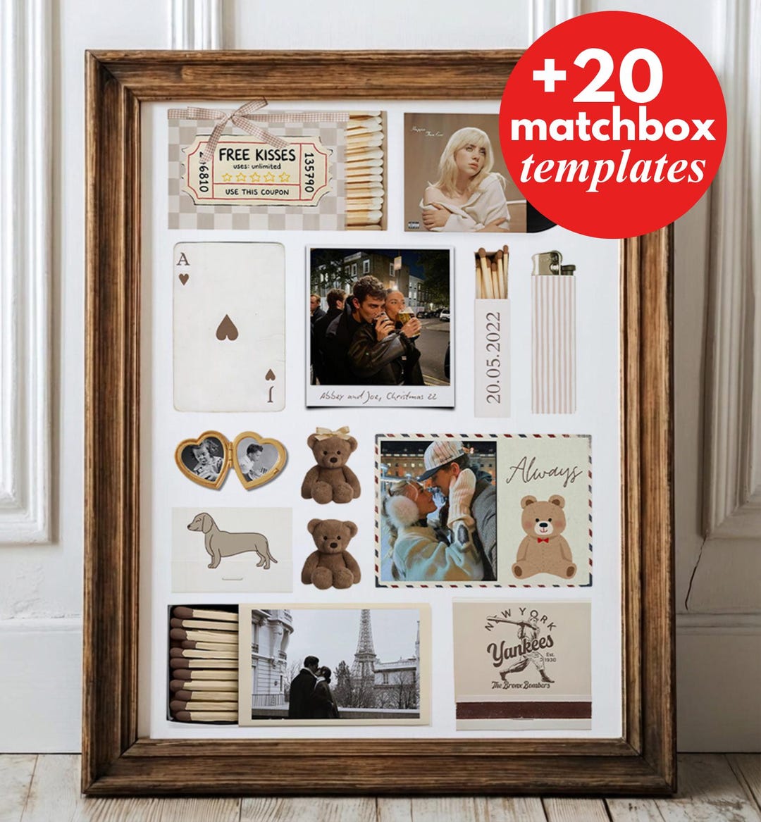 Matchbox Poster.pdf Matchbox Poster Template, +20 Printable Matchboxes, Custom Matchbox ...