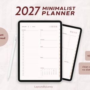 Digitale Planner iPad 2027, Coffee, Hyperlinked PDF, GoodNotes Levensplanner, Nederlandse Versie