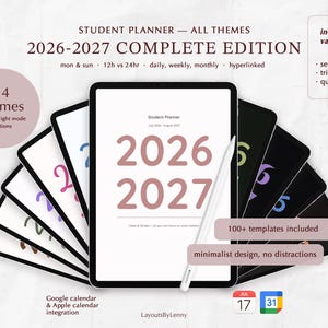 Digital Academic Planner 2026-2027 Complete Edition, All themes bundle (Digital Download)