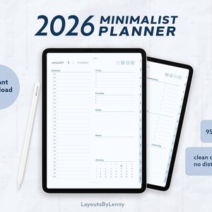 Digitale Planner iPad 2026, Patina, Hyperlinked PDF, GoodNotes Levensplanner