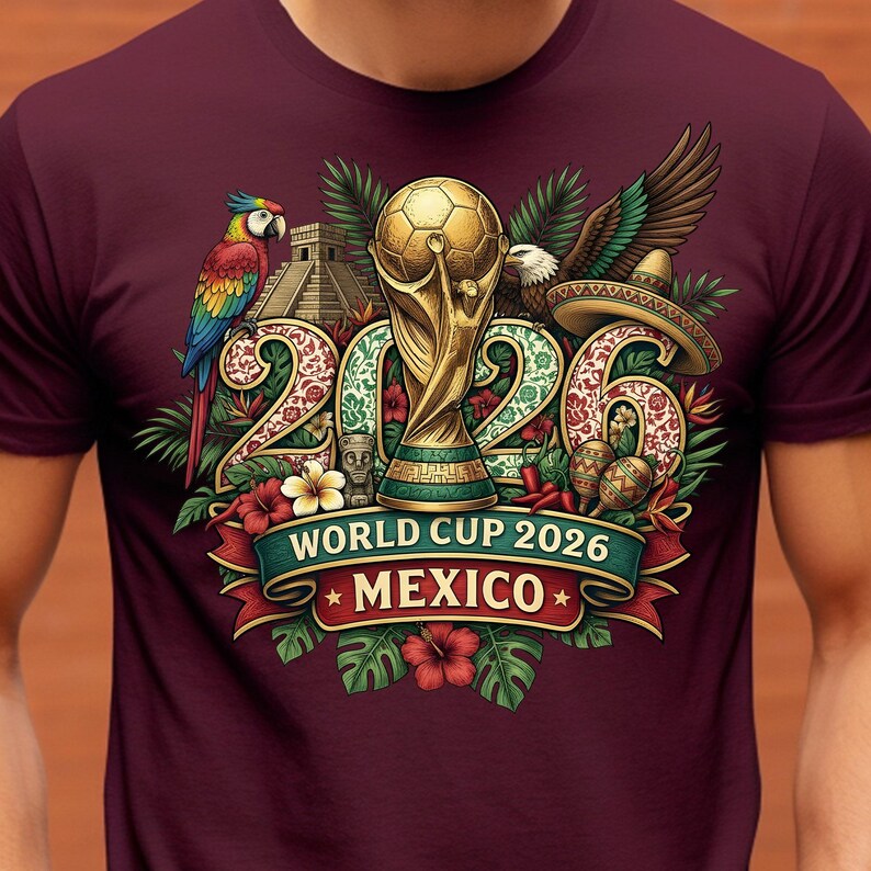 Mexico football fan shirt design PNG for printing
