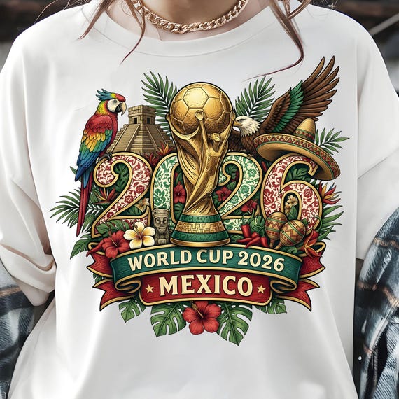 World Cup 2026 Mexico PNG, Soccer Fan, Vintage Football Trophy Sublimation (Digital Download)