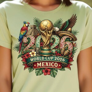 Mexico soccer tournament 2026 fan art PNG design