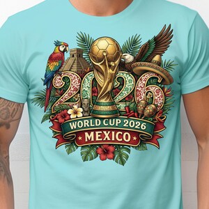 Soccer World Cup 2026 Mexico themed PNG for t shirt printing