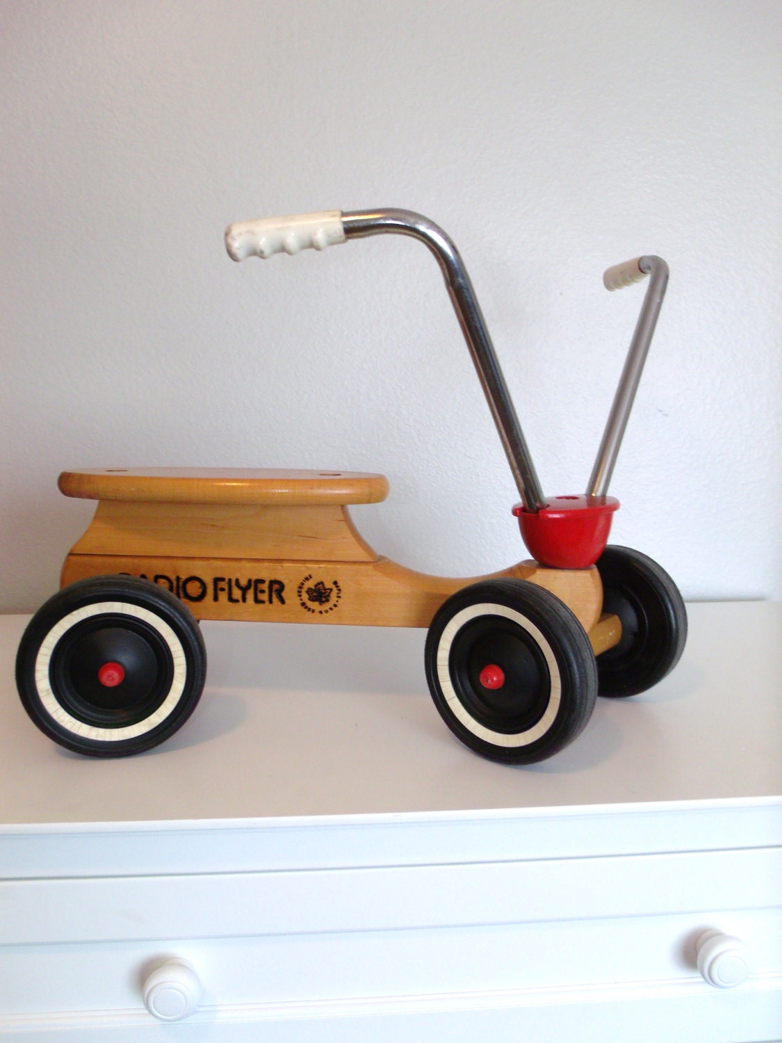 vintage wooden scooter