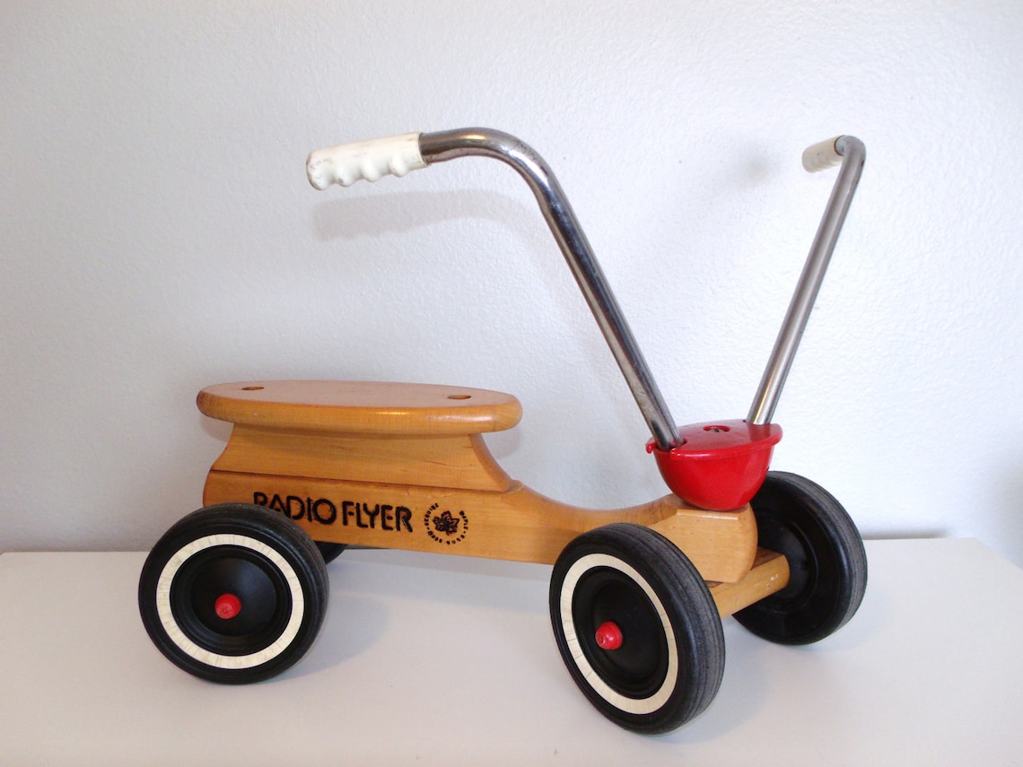 vintage wooden scooter