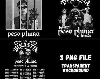 Peso Pluma Dinastia Tour PNG, Tito T-Shirt Design (Digitaler Download)