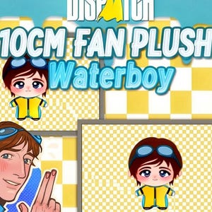 Muñeca Dispatch Waterboy de 10 cm hecha a mano - Pedido anticipado, peluche de fan de superhéroe