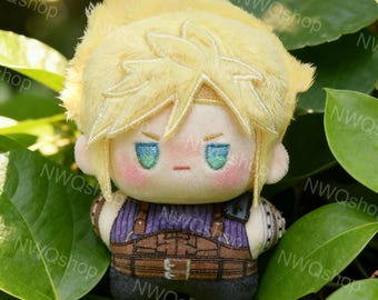 Final Fantasy 7 Cloud & Aerith 10cm Plush Doll , FF7 Collectible