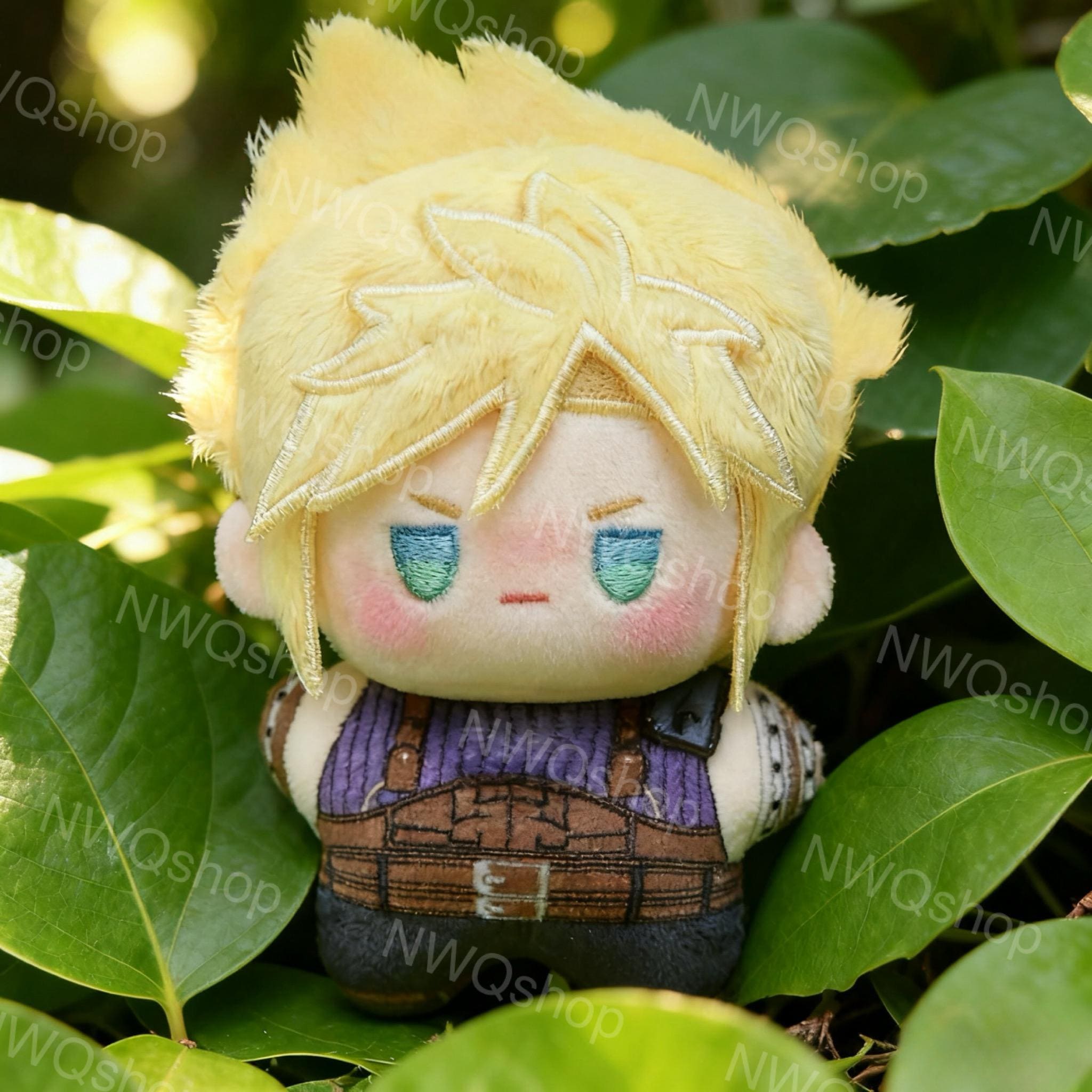Final Fantasy 7 Cloud & Aerith 10cm Plush Doll , FF7 Collectible