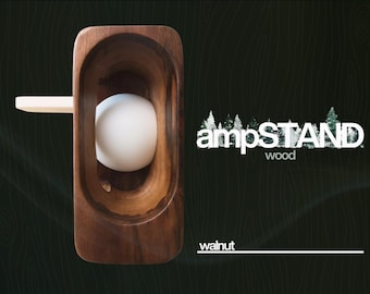 Soporte acústico para teléfono de nogal