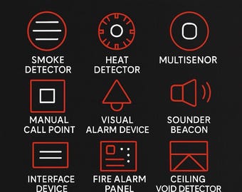 Fire Alarm CAD Blocks | AutoCAD Fire Detection Symbols | 2D DWG Download