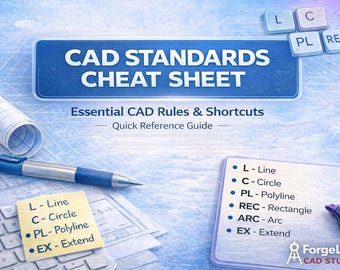 CAD Standards Quick Guide PDF | Layer Naming & Lineweight Cheat Sheet