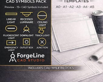 Lighting CAD Blocks + Title Block Templates | AutoCAD DWG Bundle