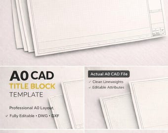 A0 AutoCAD Title Block Template | Editable AutoCAD DWG Drawing Sheet