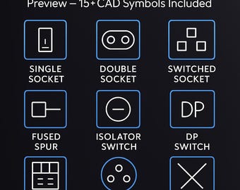 Electrical Power CAD Blocks | AutoCAD Socket & Switch Symbols | 2D DWG