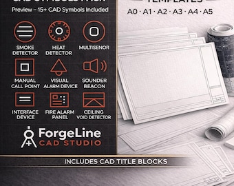 Fire Alarm CAD Blocks + Title Block Templates | AutoCAD DWG Bundle
