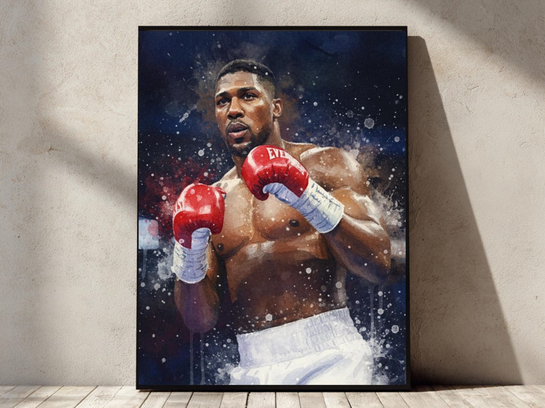Anthony Joshua Inspired Boxing Watercolour Art | Boxer Fan Artwork ...