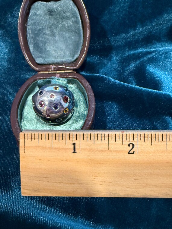 Sterling Silver Multi-Gem Bezel Set Dome Ring - image 5