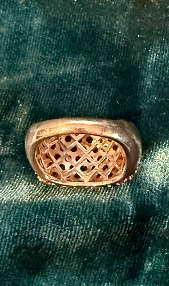 Multi-Gem Rainbow Sterling Silver Statement Ring - image 5