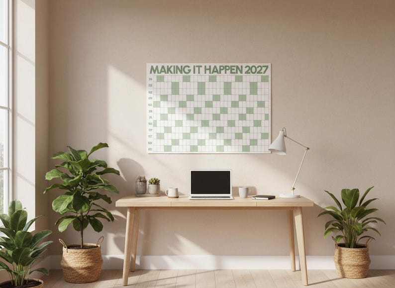 Jättestor väggkalender | Årsplanerare 2027 | Kalender för hemmakontoret bild 11