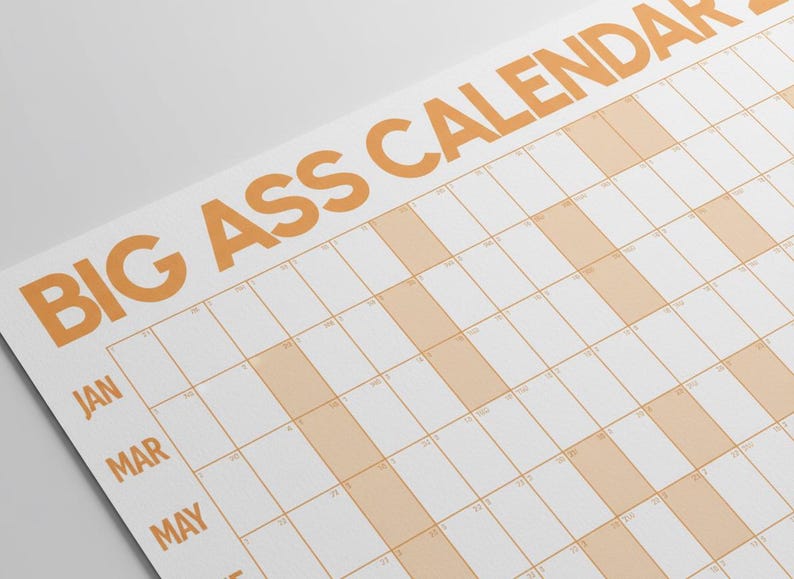 Jättestor väggkalender | Årsplanerare 2027 | Kalender för hemmakontoret bild 6