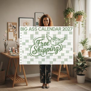 Jättestor väggkalender | Årsplanerare 2027 | Kalender för hemmakontoret bild 2