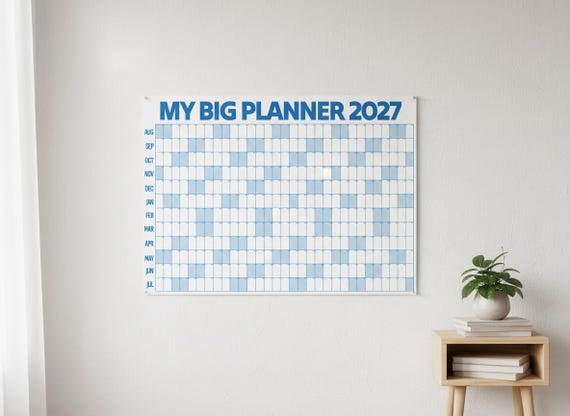 Giant Wall Calendar | 2027 Year Planner | Home Office Calendar