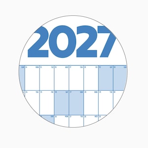 Jättestor väggkalender | Årsplanerare 2027 | Kalender för hemmakontoret bild 5