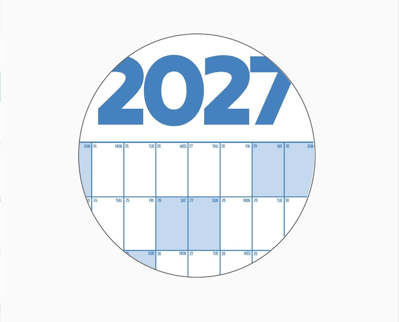 Jättestor väggkalender | Årsplanerare 2027 | Kalender för hemmakontoret bild 5