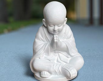 Buddha Garden Statue Meditation Buddha Sculpture Zen Decor Buddha Ornament Stone Effect Totem Lucky Garden Figurine Concrete Look