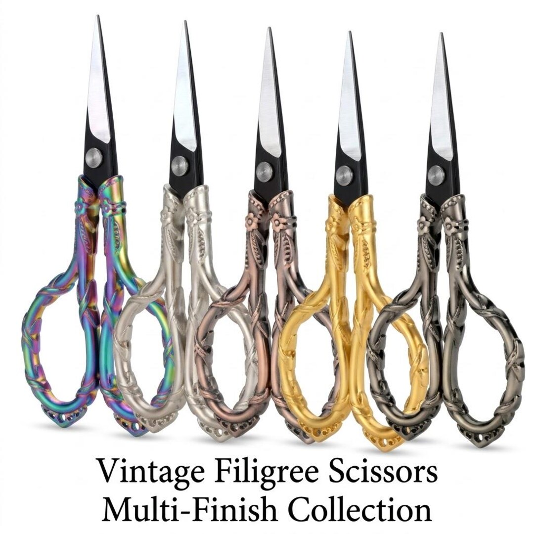 Vintage Filigree Embroidery Scissors – Stainless Steel Thread Cutter ...