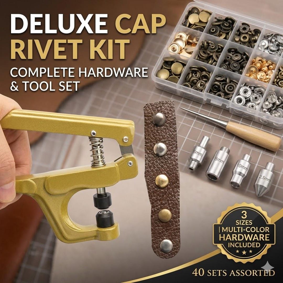 Copper Double Cap Rivets Kit – 3 Sizes, Multi-color Hardware ...