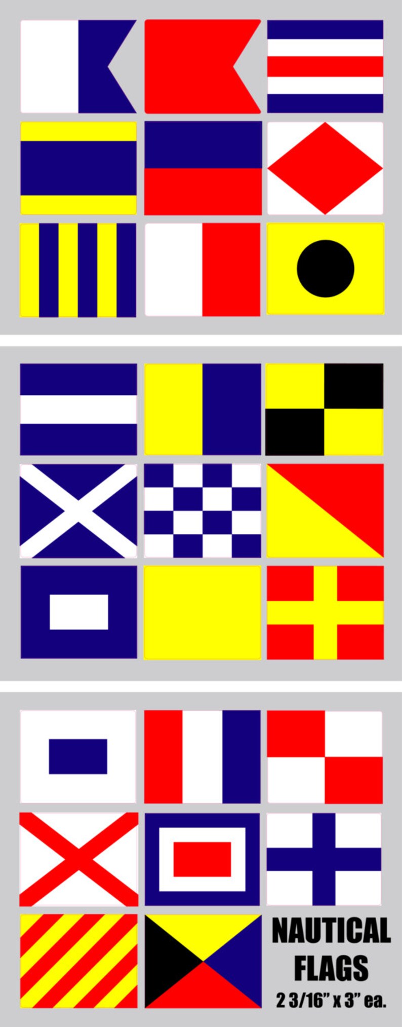 Large Nautical Flag Sticker Collection One Each of the 26 Etsy