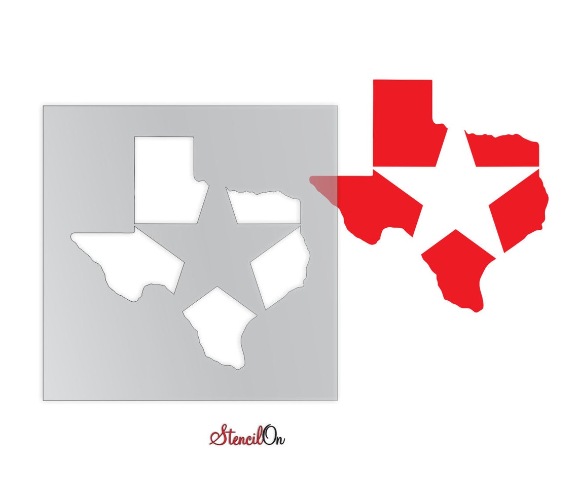Texas with Star Craft and Wall Stencil Reusable Mylar | Etsy