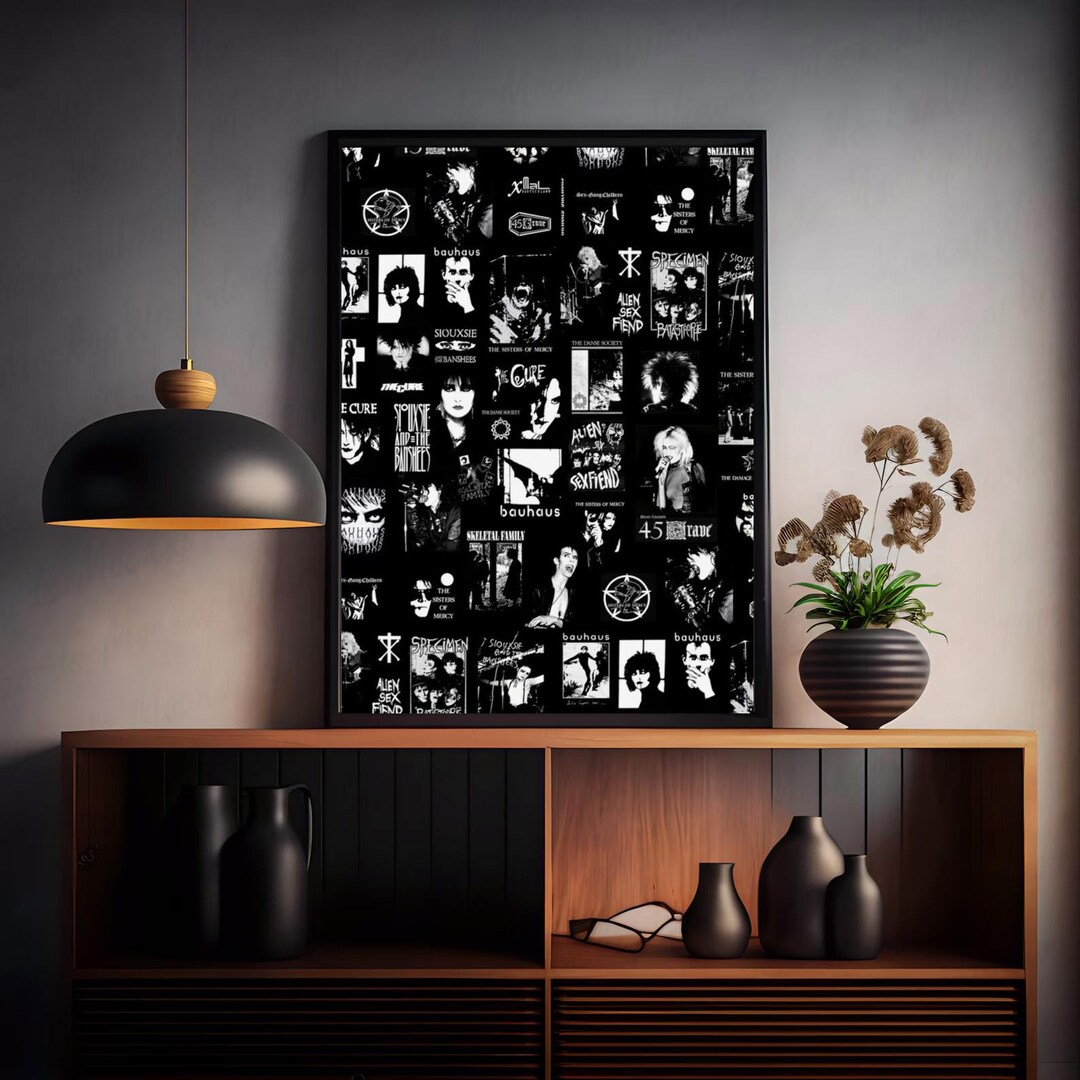 Goth Band Collage Rolled Posters - Etsy