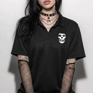 Misfits Fiend Pikétröja | Broderad Crimson Ghost Arbetsskjorta