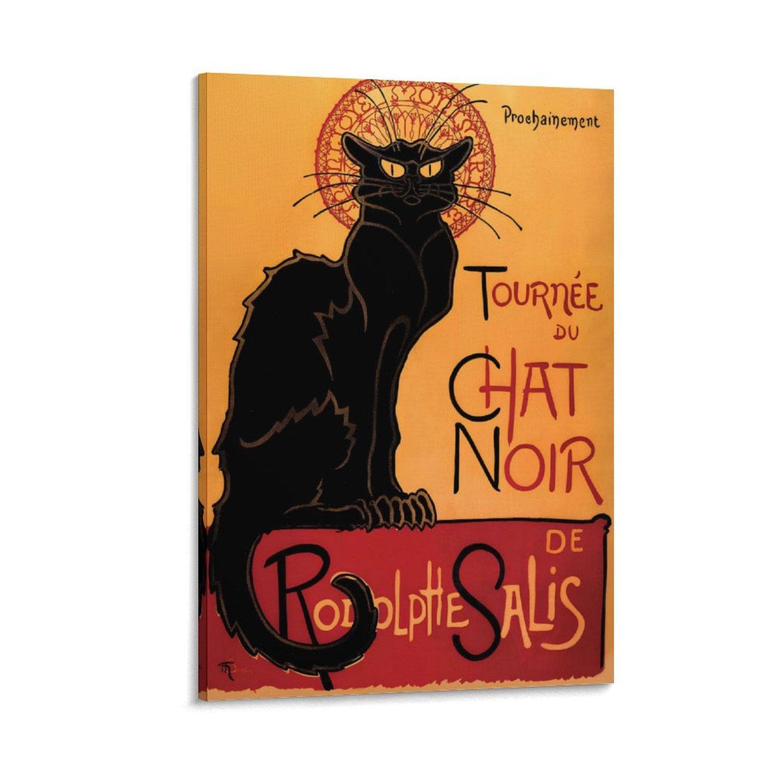 French Black Cat Poster - Etsy